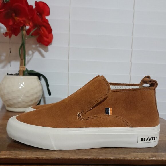 Seavees Derek Lam Midi Sneaker Suede Slip On Sneakers Camel Brown Women sz 7 - Picture 2 of 9
